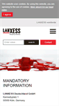 Mobile Screenshot of mandatory-information.gmbh.lanxess.com